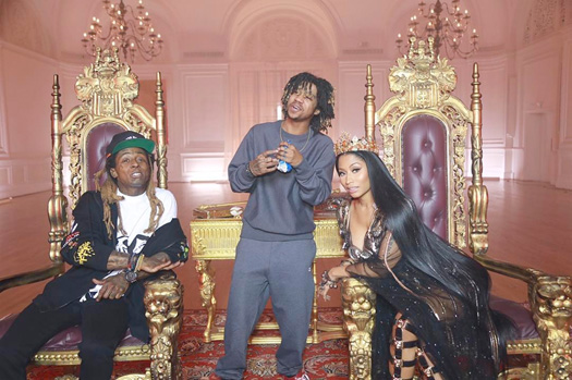 Nicki Minaj Lil Wayne Joke Around On Set Of No Frauds Videos