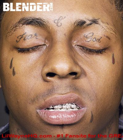 Lil Wayne Face Tattoos His 4 tear drops which are for the people who have 