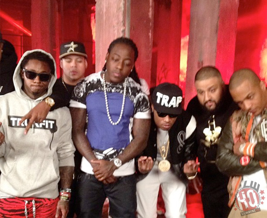 On Set Of DJ Khaled, Lil Wayne, Future, T.I. & Ace Hood's “Models &  Bottles” Video Shoot [Photos]