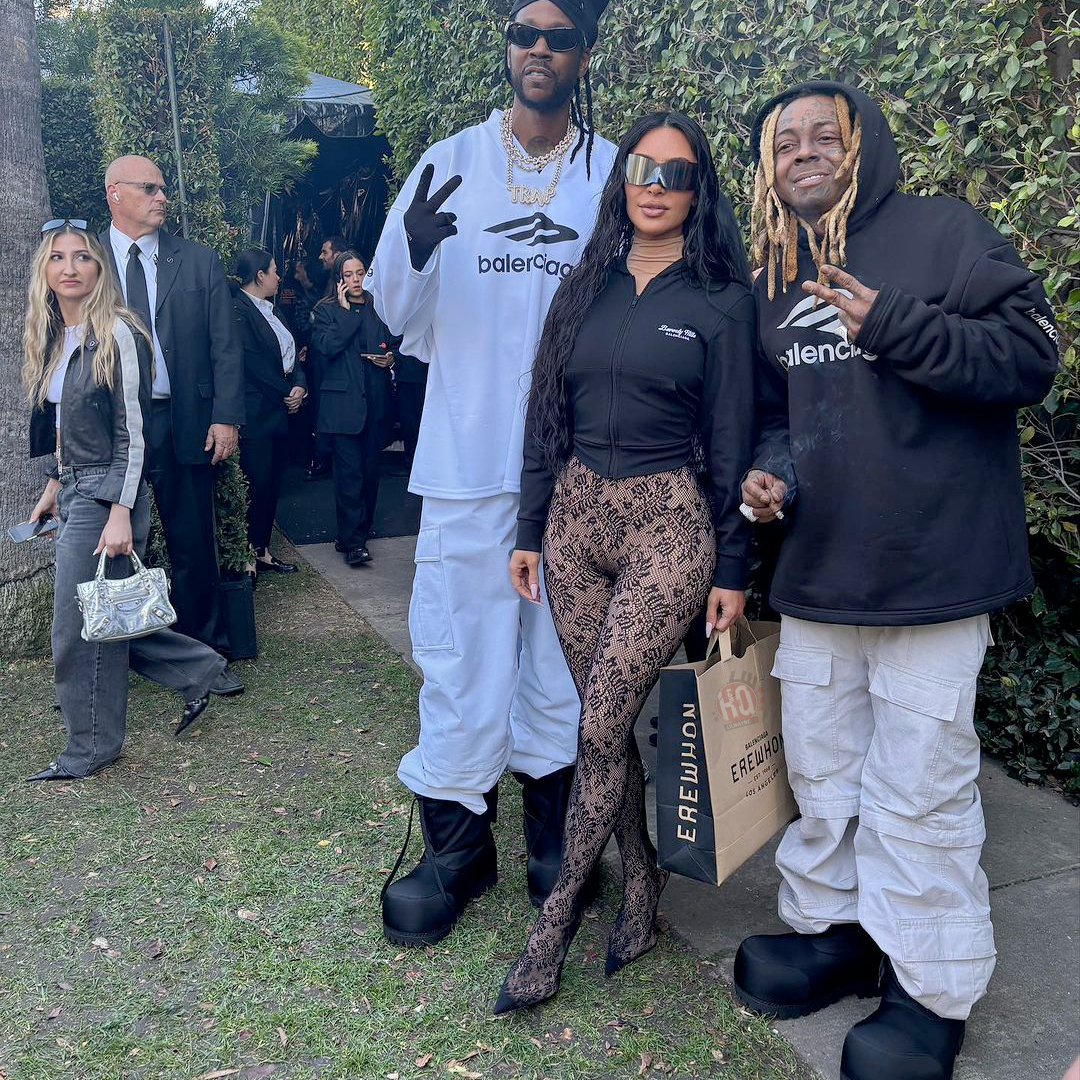Lil Wayne Attends Balenciaga Fashion Event With Sexyy Red, Kim
