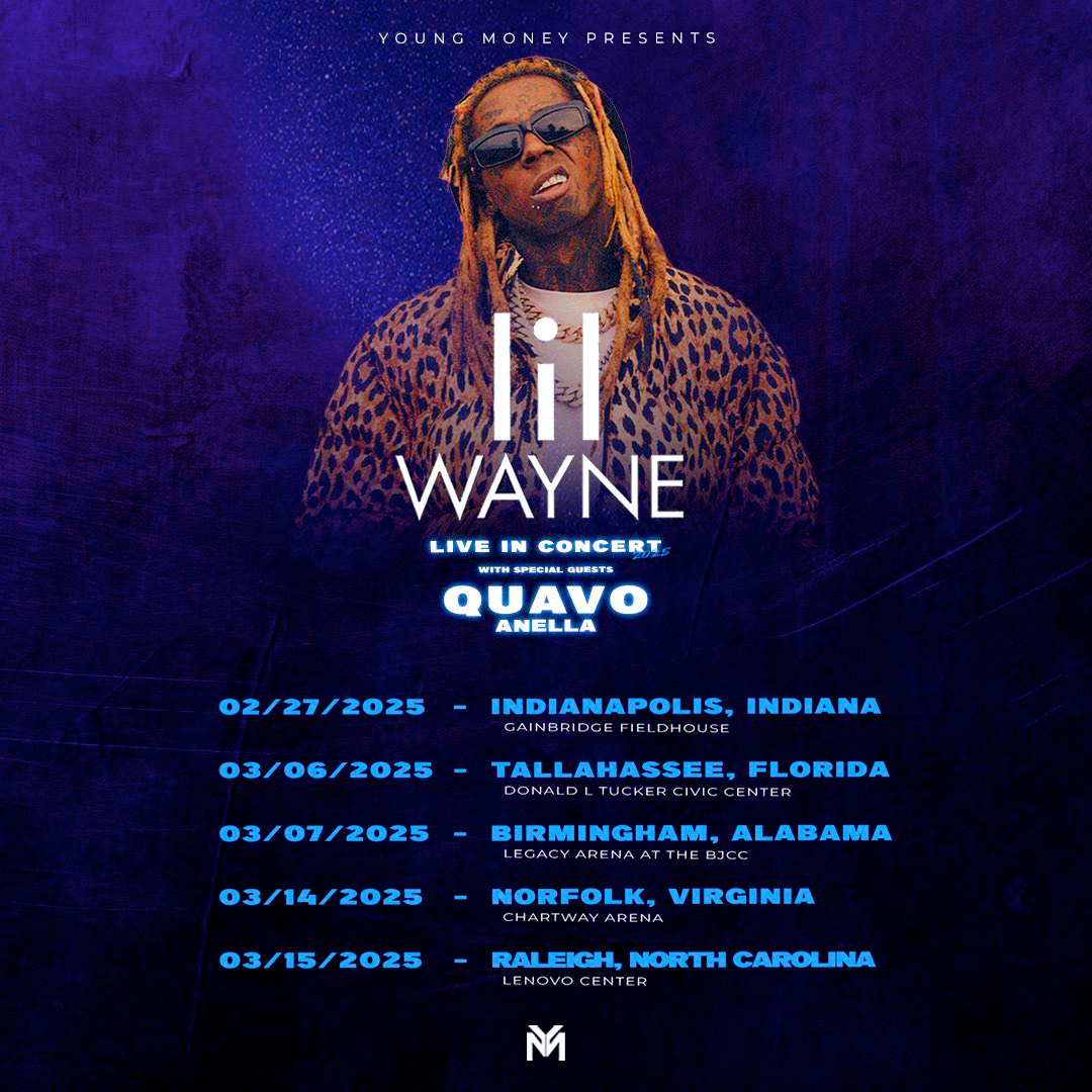 Lil Wayne Announces 5-City 2025 Tour With Quavo & Anella