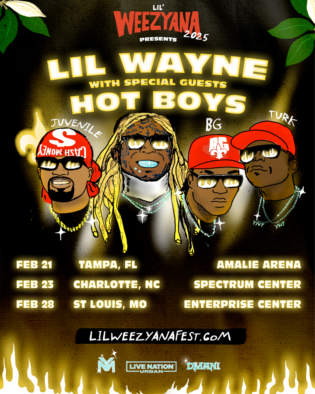 Lil Wayne & Hot Boys Announce Mini-Tour For 2025