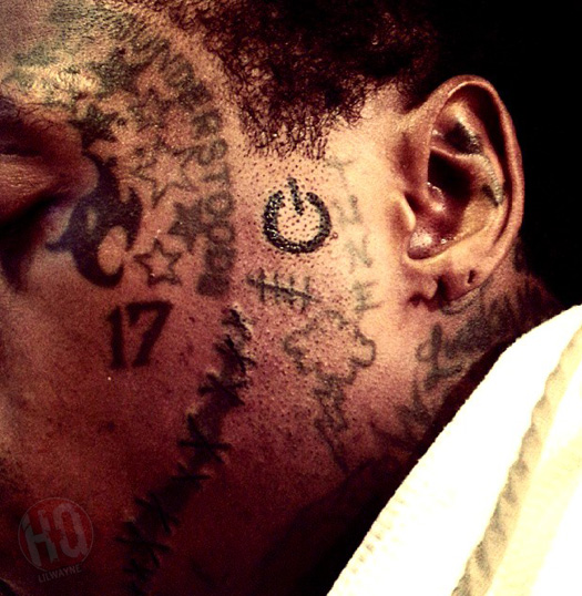 money sign tattoos on face